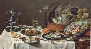 Pieter Claesz Style life with turkey Sweden oil painting reproduction